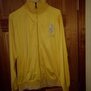 US POLO ASSOC ZIP UP JACKET CANARY YELLOW NEW